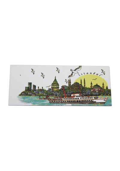 1 Adet İstanbul Temalı Magnet Dekoratif Buzdolabı Magneti, Hatıra Magnet, Fridge Magnet, 12 X 5 Cm Ölçüsünde