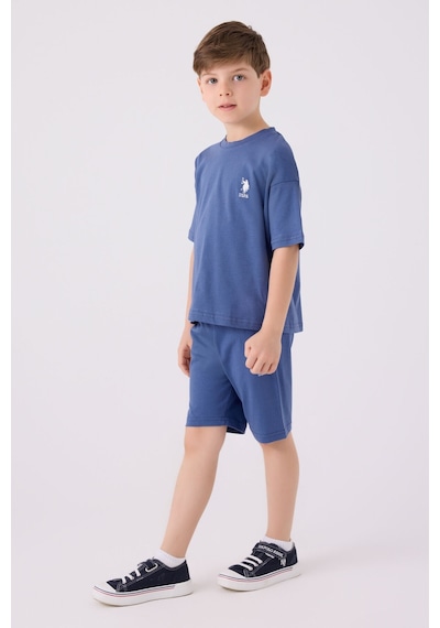 U.S. Polo Assn. Erkek Çocuk İndigo Bermuda Takımı 5274-43650 İndigo