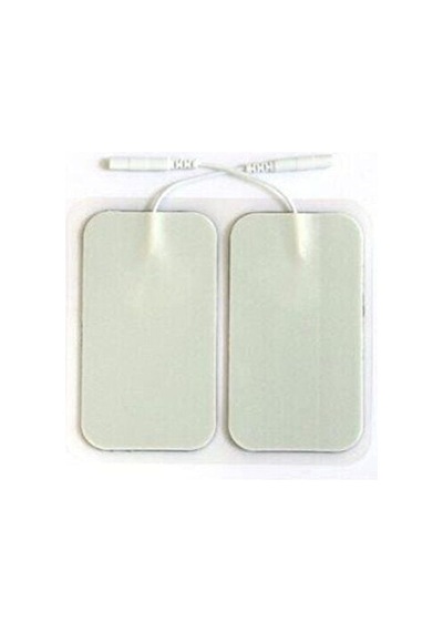 Kablolu 5x9 Cm Elektrot Seti, 4'lü Tens Pedi, Sağlıklı Elektrik Destekli