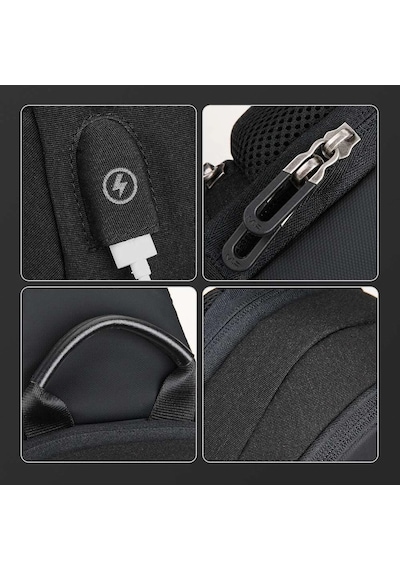 Mark Ryden Mini Julius Kol Omuz Çantası İpad Tablet Uyumlu Şarj Kiti Mr7056 00 Siyah