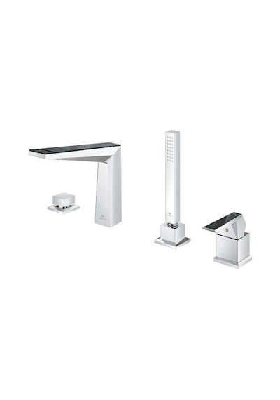 Grohe Allure Brilliant 29527000 4 Delikli Küvet Bataryası Gümüş
