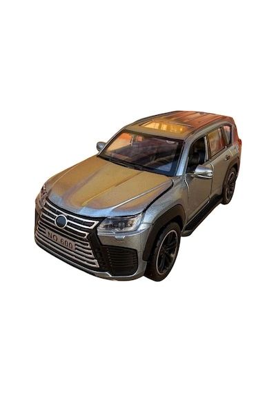 1:32 Ölçek Metal Model Araba Lx600 Lüks Suv Jip - Işıklı Sesli Çek Bırak - Gri