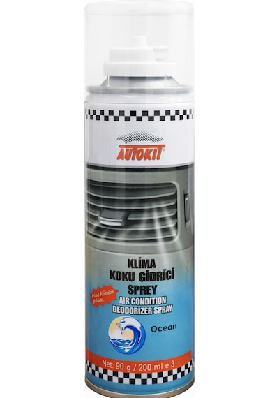 Autokıt Klima Koku Giderici Sprey 200 Ml Okyanus Kokusu