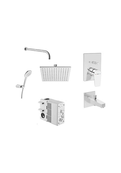 Flow Square A49305 Ankastre Duş Seti Krom A49305 Diğer