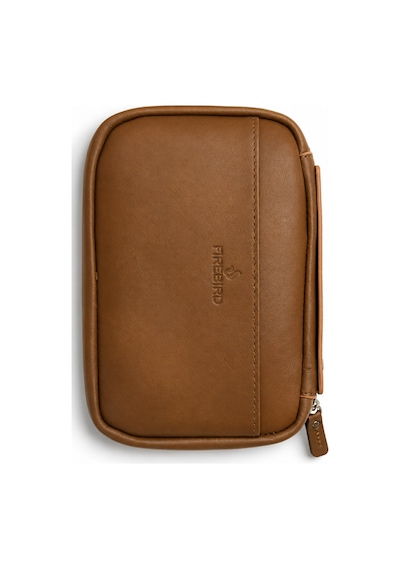 Firebird Kahverengi Deri Puro Taşıma Çantası & Seyahat Humidoru Trm5026