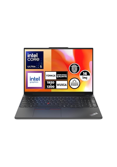Lenovo ThinkPad E16 Gen 2 21MA008YTX Ultra 5 125U 16 GB 512 GB SSD 16" Free Dos Dizüstü Bilgisayar