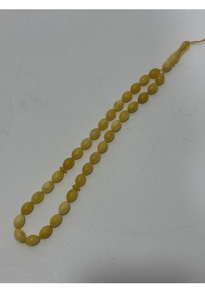 Doğal Kaya Damla Kehribar Tesbih 33lük 12,60 Gram