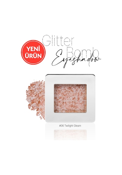 Cre'ars Mücevher Parlaklığında Yoğun Pigmentli Tekli Far Glitter Bomb Eyeshadow 06 Twilight Gleam