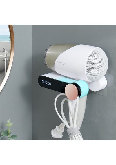 Ecoco Duvara Yapışkanlı Saç Kurutma Makinesi Tutacağı Beyaz