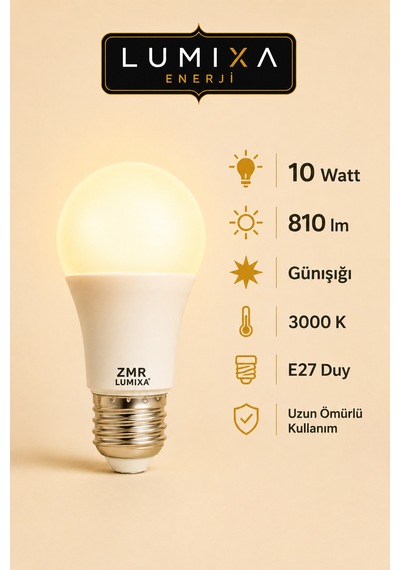 10 Watt 810 Lm Günışığı Renk Ampul