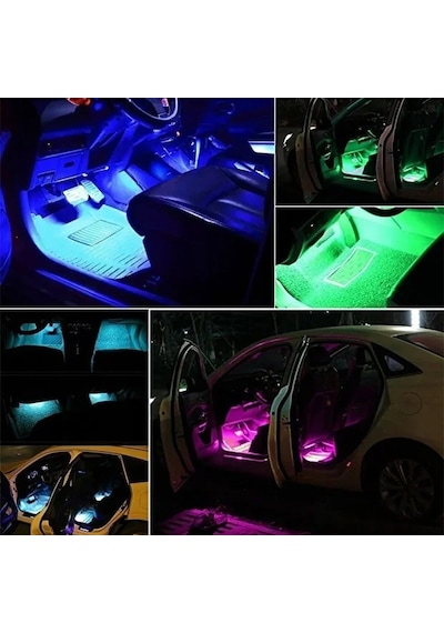 Seat Leon Ayak Altı Led Kumandalı Araç Içi Aydınlatma 4 Lü Sese Duyarlı Renk Değiştirme Özellikli