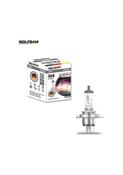 Wolfram 12V H4 Ampul 60 55W P43T Standart Germany N11.274