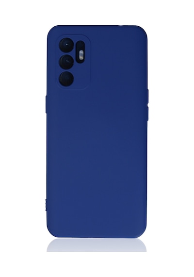 Oppo Reno 6 Uyumlu Kılıf Nano İçi Kadife Silikon - Mavi