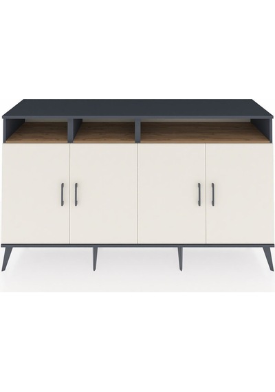 Hyperion Konsol 6 Raflı 4 Kapaklı 176x44x99 Antrasit-aytaşı/çam Antrasıt/aytası - Antrasıt Hyperion Konsol 6 Raflı 4 Kapaklı 176x44x99 Antrasit-aytaşı/çam Antrasıt/aytası - Antrasıt