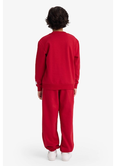 Defacto Erkek Çocuk 2li Takım Baskılı Sweatshirt Eşofman Altı G5644a825cwbr244 Kırmızı-br244
