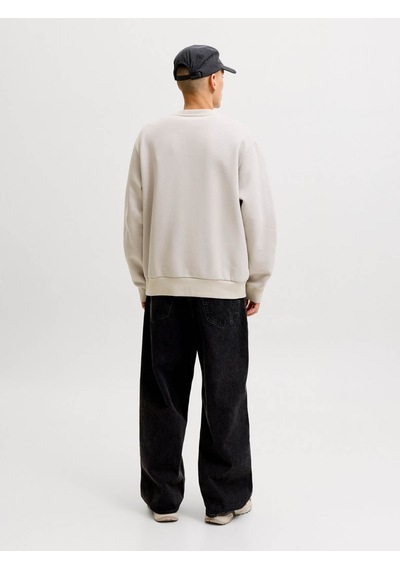 Jack & Jones Jcoclub Brandıng Sweat Crew Neck Bej Erkek Sweatshirt 12300460