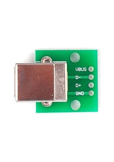 Usb Type B To Dip Çevirici Pcb Usb Haberleşme Deney Prototip 5v Usb Pinlerine Kolay Erişim Kartı