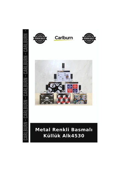 Özel Üretim Sigara Küllüğü Metal Renkli Basmalı Küllük Alk4530