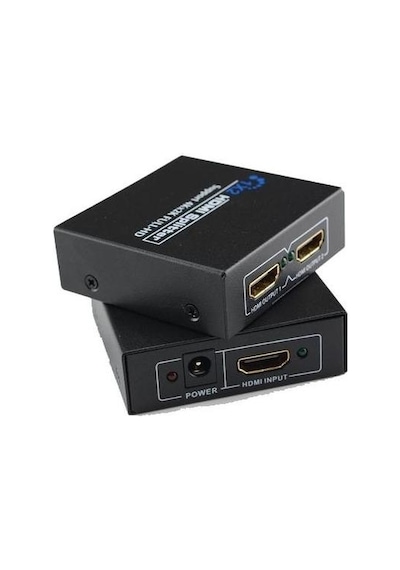 4K 2 Port Hdmi 1 Giriş 2 Çıkış Metal Endüstriyel Splitter Çoklayı