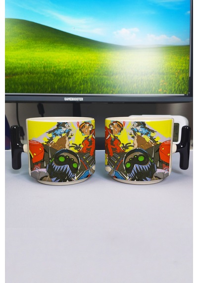 Apex Legends Baskılı Seramik Lüks Kupa 1 Adet T Şeklinde Özel Siyah Kulp Dalga Kulp V1t Çok Renkli