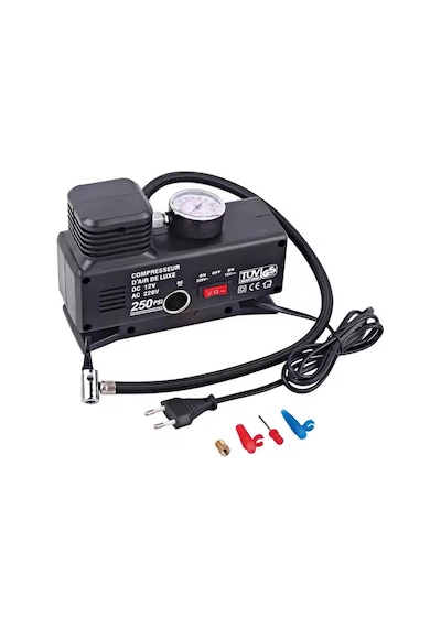 220v Ile 12v Oto Elektriği Çalışan Hava Lastik Şişirme Kompresörü 250 Psı Çok Amaçlı Yol Yardımı 1