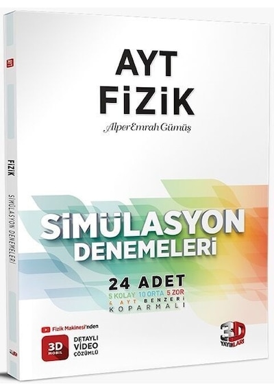 3D Yayınları Ayt Fizik Simülasyon Denemeleri