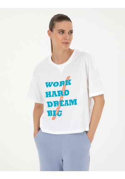 Pierre Cardin Kadın Beyaz Tişört 50282607-vr013 Beyaz