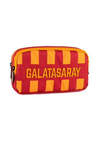 Galatasaray Sarı Kırmızı Nakışlı Okul Kalemliği / Kalem Çantası - Erkek Çocuk - İki Bölmeli - Me25542 Çok Renkli