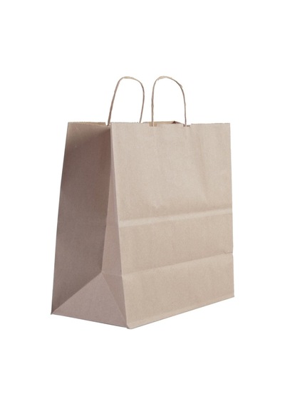 Büküm Saplı Kraft Kağıt Çanta 29X15X29 (25'Li)-Büküm Saplı Kraft Kağıt Çanta