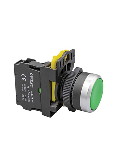 Gwest A5 - 10 22mm Yaylı Buton 1no Yeşil 10 Adet