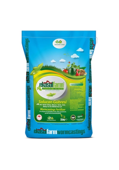 Ekosolfarm%100 Solucan Gübresi 25 Kg Organik Gübre Tüm Bitkilerde Kullanıma Uygun Katı Toz Formda Gübre Diğer