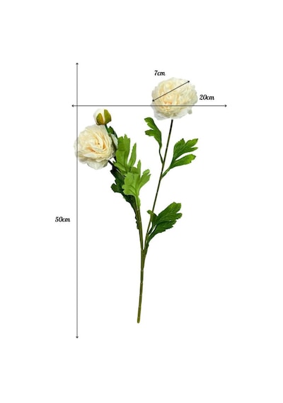 Yapay Çiçek Şakayık Çiçeği Soft Pembe Renk 2 Çiçek 1 Tomurcuk 50cm Pembe