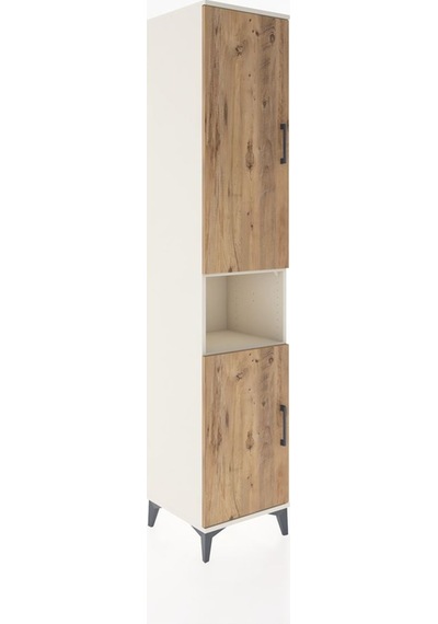 Hyperion Dolap 4 Raflı 2 Kapaklı Tek Askılı 44x44x221 Aytaşı-çam Aytaşı