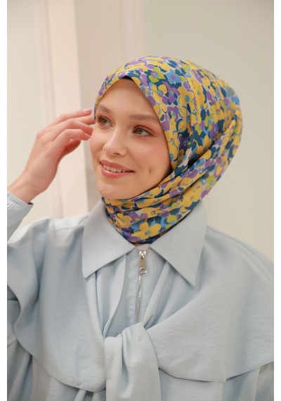 Silk Home Soft Eşarp 73081-29 Taş, Eflatun, Petrol Mavisi, Fıstık Yeşili, Mavi