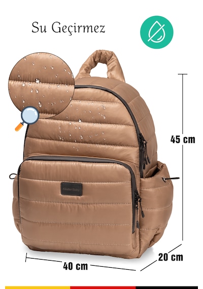 Kinder Baby Viaggio Termal Bej Bebek Bakım Çantası Bej