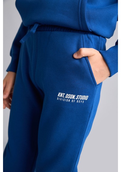 Defacto Baskılı Lastikli Paça Kalın Kumaş Jogger Eşofman Altı Erkek Çocuk H9685a826wnbe842 Mavi-be842