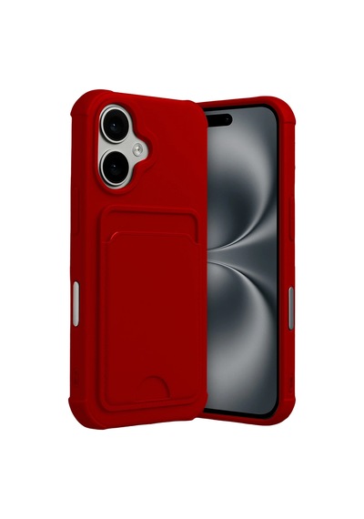 Newface - 429 - Apple iPhone Uyumlu 17 Kelvin Kartvizitli Silikon - Ece-umay - - Kırmızı