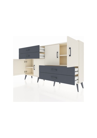 Arges Konsol 3 Raflı 4 Çekmeceli 4 Kapaklı 176x30x99 Aytaşı-aytaşı/antrasit Aytası/antrasıt - Aytası Arges Konsol 3 Raflı 4 Çekmeceli 4 Kapaklı 176x30x99 Aytaşı-aytaşı/antrasit Aytası/antrasıt - Aytası