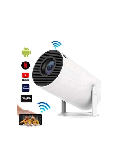Mey İthalat Sinema Projektörü Android Hdmı Usb Wifi Ses Çıkışlı Ayaklı Projeksiyon Taşınabilir