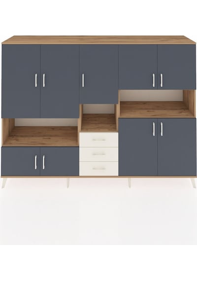 Hyperion Dolap 13 Raflı 3 Çekmeceli 9 Kapaklı 220x44x163 Çam-antr Çam-antrasit/aytaşı Hyperion Dolap 13 Raflı 3 Çekmeceli 9 Kapaklı 220x44x163 Çam-antr Çam-antrasit/aytaşı