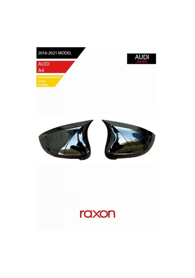 Audı A4 B9 2016-2021 Batman & Yarasa Ayna Kapağı Parlak Piano Black Sport