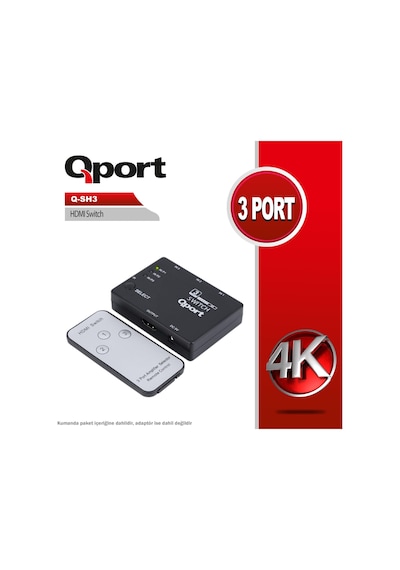 Qport Q-sh3 3 Portlu Hdmı Switch-188778