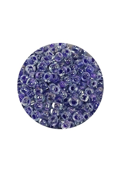 Dökme Cam Kum Boncuk 8/0 3 Mm - 60 Gram - Şeffaf Mor Beyaz - Bnc222 Diğer