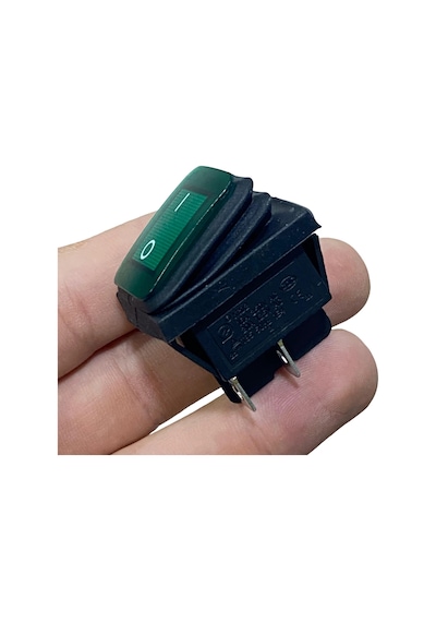 Ic-104w Geniş Körüklü Işıklı Anahtar On-off 4p Yeşil