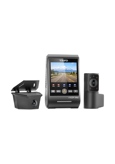 Viofo A229 Ultra-w 3 Kameralı Ön+arka Su Geçirmez+iç 4k+4k+1080p Hdr Sony Starvıs 2 Sensörlü Gps'li Araç Kamerası