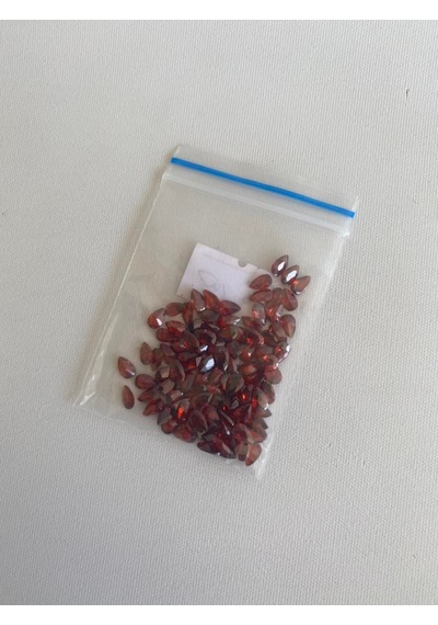 Armut Kesim Sentetik Taş 3x5mm 100 Adet Kırmızı