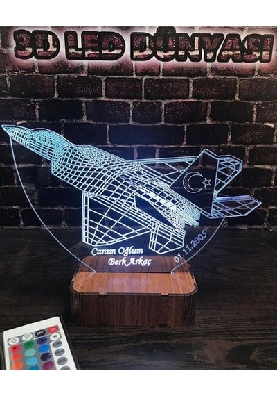 Doğum Günü Hediyesi F16 Uçak 16 Renkli Kumandalı