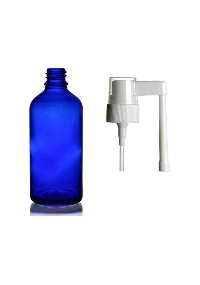 50ml Mavi Ağız Spreyi Başlıklı Cam Şişe,12 Adet, Ağız Spreyi Şiesi, Cam Şişe, Medikal Şişe Diğer