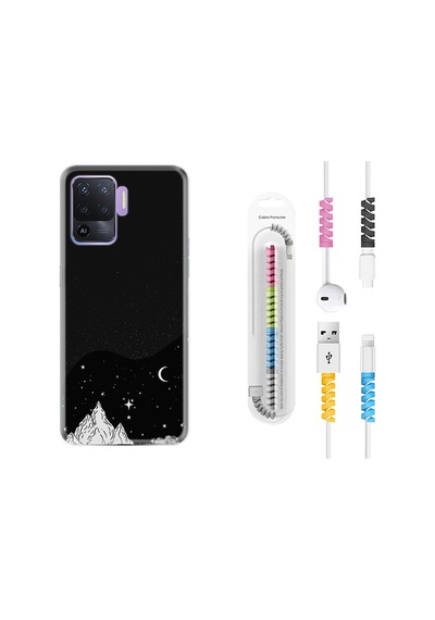 Oppo Reno 5 Lite Kılıf Kablo Koruyuculu Mountain 1827