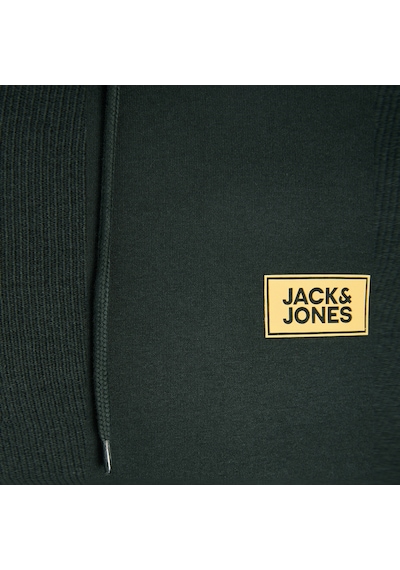 Jack & Jones Erkek Gögüs Baskili Regular Fit Kagüsonlu Sweatshirt - Rush - 12298428 Çok Renkli